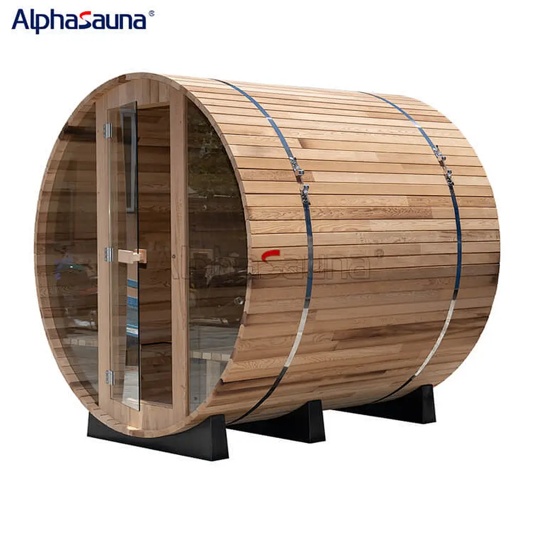 barrel sauna panoramic